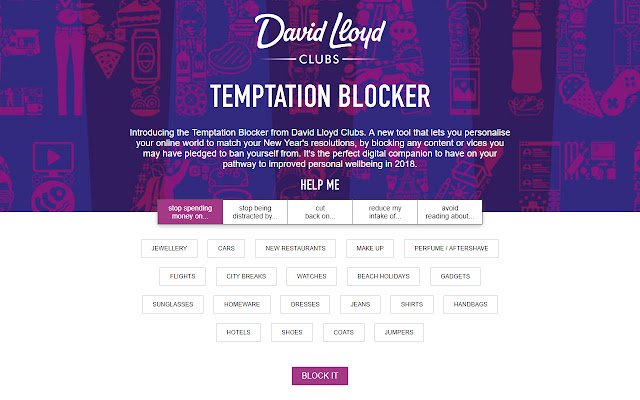 Temptation Blocker من متجر Chrome الإلكتروني ليتم تشغيله باستخدام OffiDocs Chromium عبر الإنترنت