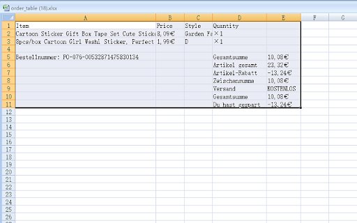 Temu order 2 Excel  from Chrome web store to be run with OffiDocs Chromium online Temu order 2 Excel  from Chrome web store to be run with OffiDocs Chromium online