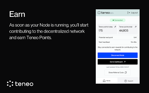 Teneo Community Node  from Chrome web store to be run with OffiDocs Chromium online