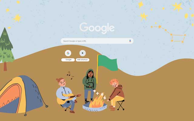 Tents and Camping Flag  from Chrome web store to be run with OffiDocs Chromium online