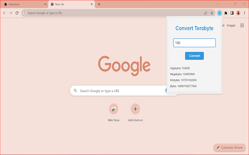 Terabyte Converter from Chrome web store to be run with OffiDocs Chromium online Terabyte Converter from Chrome web store to be run with OffiDocs Chromium online