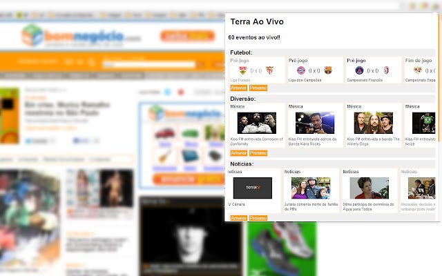 Terra Ao Vivo mula sa Chrome web store na tatakbo sa OffiDocs Chromium online