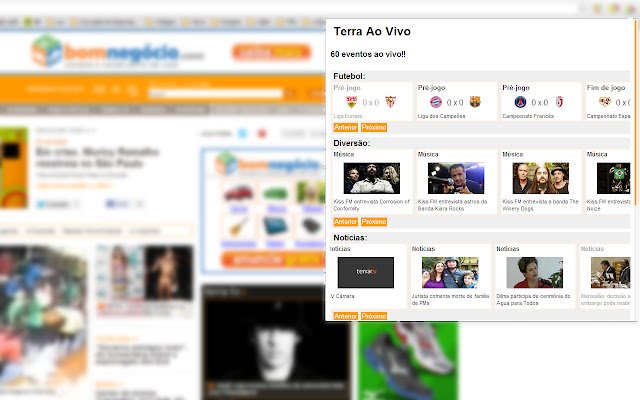 Terra Ao Vivo dal Chrome web store da eseguire con OffiDocs Chromium online