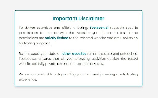 Testbook AI Powered Automated Testing  from Chrome web store to be run with OffiDocs Chromium online