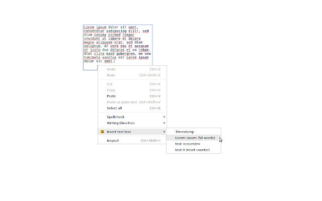 ทดสอบ Text Generator จาก Chrome เว็บสโตร์เพื่อใช้งานกับ OffiDocs Chromium ทางออนไลน์