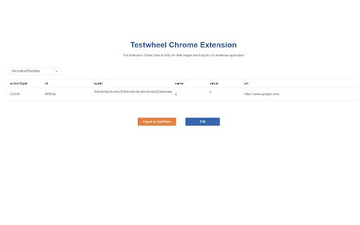 TestWheel Recorder  from Chrome web store to be run with OffiDocs Chromium online