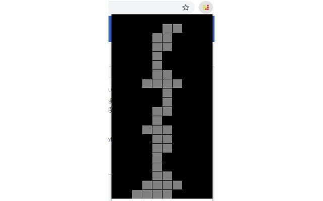 Tetris na pinasimpleng edisyon mula sa Chrome web store na tatakbo sa OffiDocs Chromium online