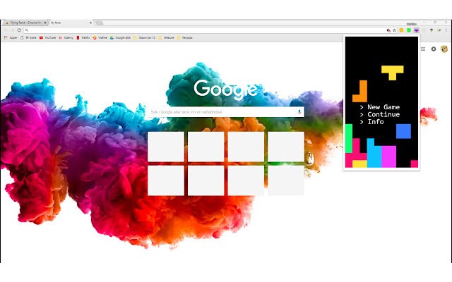 Tetrys ze sklepu internetowego Chrome do uruchomienia z OffiDocs Chromium online