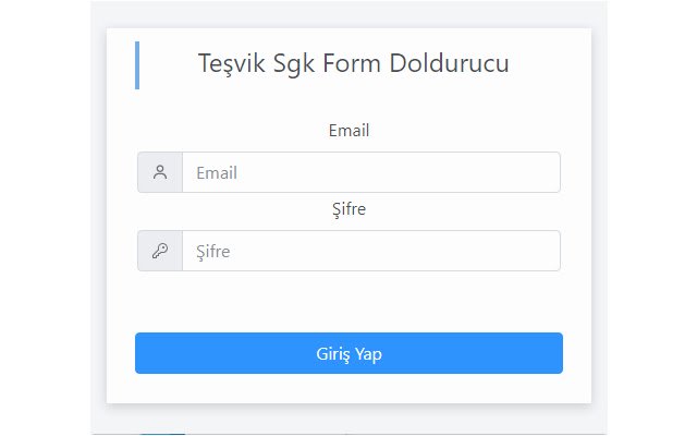 Chrome ウェブストアの Teşvik Sgk Form Doldurucu を OffiDocs Chromium オンラインで実行