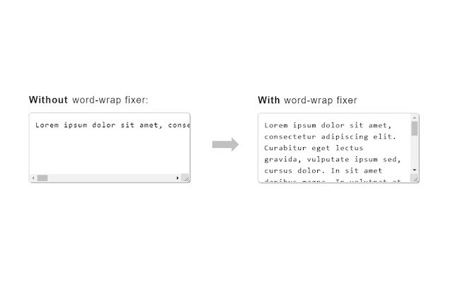 Text area word wrap fixer  from Chrome web store to be run with OffiDocs Chromium online