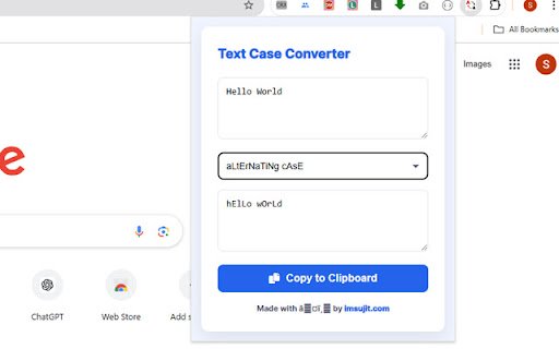 Text Case Converter  from Chrome web store to be run with OffiDocs Chromium online