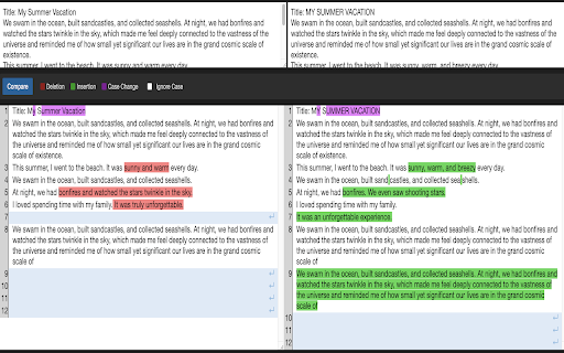 Text Comparison Tool  from Chrome web store to be run with OffiDocs Chromium online