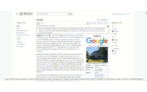 Text copy  from Chrome web store to be run with OffiDocs Chromium online