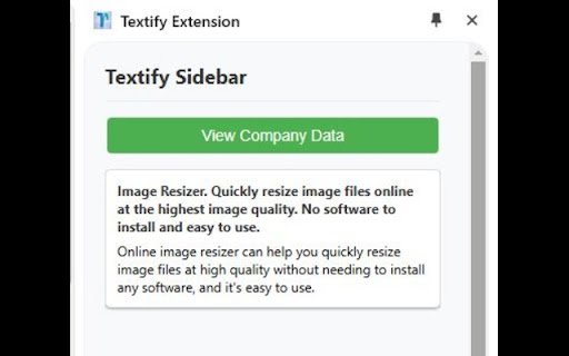 Textify Extension  from Chrome web store to be run with OffiDocs Chromium online