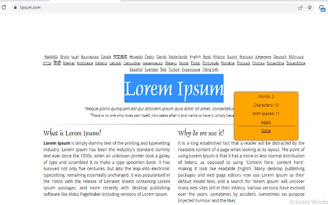 impormasyon ng text mula sa Chrome web store na tatakbo sa OffiDocs Chromium online