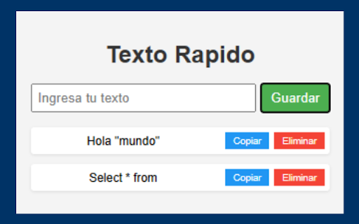 Texto Rapido  from Chrome web store to be run with OffiDocs Chromium online