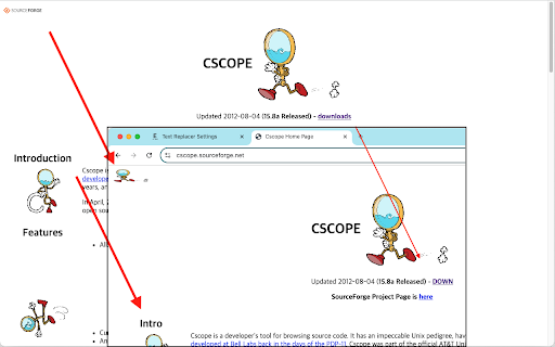 Text Replacer  from Chrome web store to be run with OffiDocs Chromium online