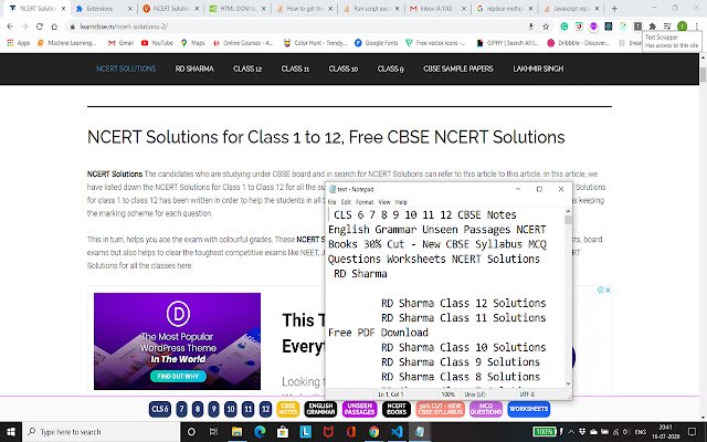 Text Scrapper  from Chrome web store to be run with OffiDocs Chromium online