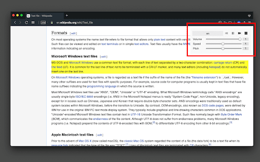 Text to Speech  from Chrome web store to be run with OffiDocs Chromium online