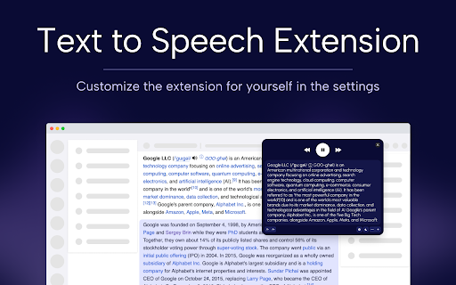 Text to Speech Chrome Extension  from Chrome web store to be run with OffiDocs Chromium online