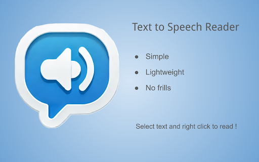 Text to Speech Reader  from Chrome web store to be run with OffiDocs Chromium online