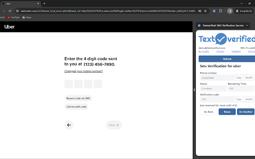 Textverified: SMS Verification Service  from Chrome web store to be run with OffiDocs Chromium online