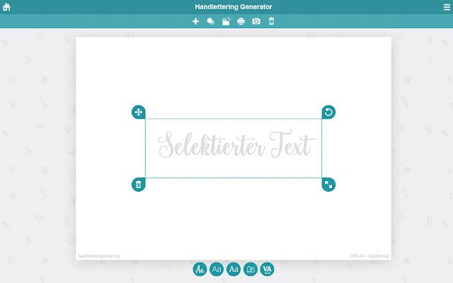 Text zu Handlettering  from Chrome web store to be run with OffiDocs Chromium online