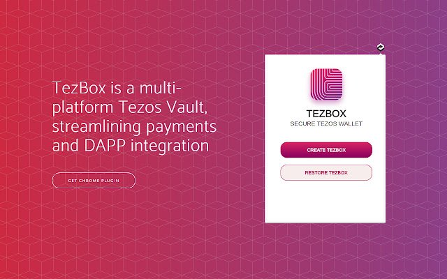 TezBox Tezos Wallet  from Chrome web store to be run with OffiDocs Chromium online
