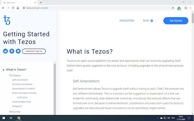 Tickerul Tezos din magazinul web Chrome va fi rulat cu OffiDocs Chromium online