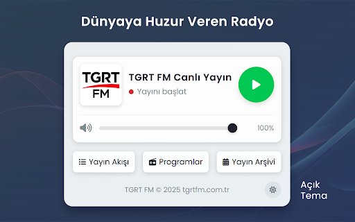 TGRT FM  from Chrome web store to be run with OffiDocs Chromium online