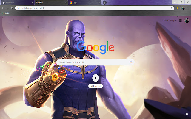 Thanos Mad Titan Badass Villan ze sklepu internetowego Chrome, który będzie działał z OffiDocs Chromium online