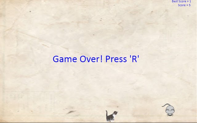 The cat catches mice  from Chrome web store to be run with OffiDocs Chromium online