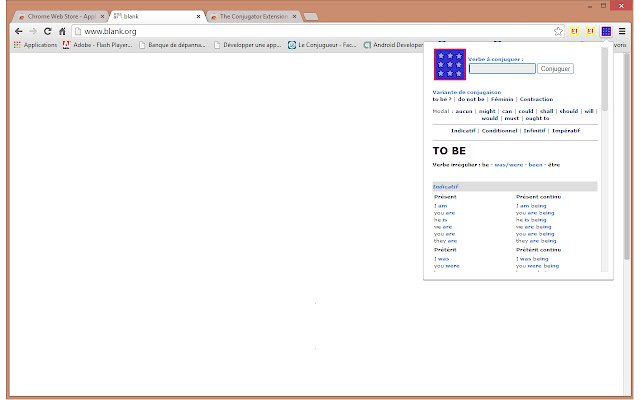 The Conjugator Extension  from Chrome web store to be run with OffiDocs Chromium online