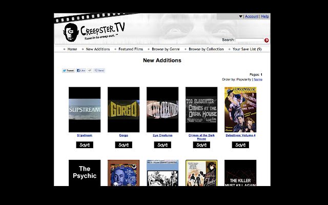 Kênh Creepster TV từ cửa hàng Chrome trực tuyến sẽ được chạy với OffiDocs Chromium trực tuyến