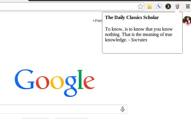 Ang Daily Greek Scholar mula sa Chrome web store na tatakbo sa OffiDocs Chromium online