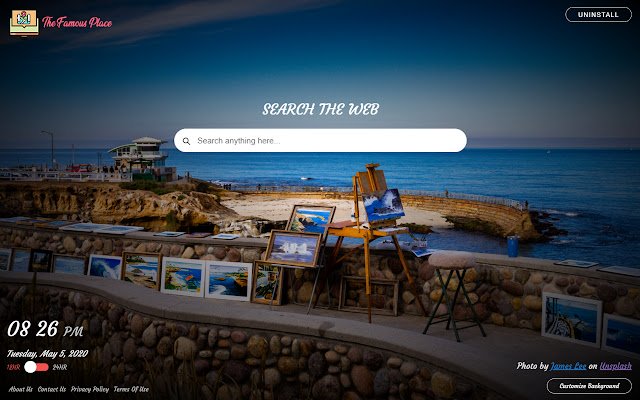 The Famous Place uit de Chrome-webwinkel wordt uitgevoerd met OffiDocs Chromium online