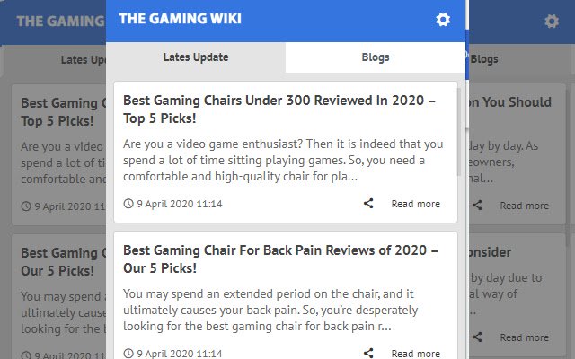 The Gaming Wiki Latest News Update  from Chrome web store to be run with OffiDocs Chromium online