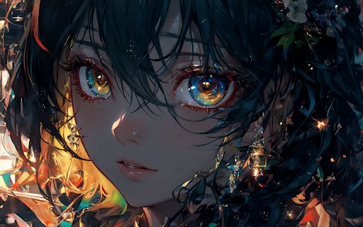 The Girl with the Mysterious Eyes  from Chrome web store to be run with OffiDocs Chromium online