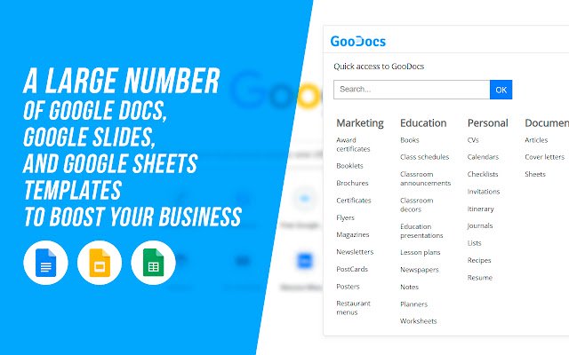 TheGoodocs Free Google Doc Templates de la boutique en ligne Chrome à exécuter avec OffiDocs Chromium en ligne