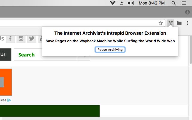 Sambungan Internet Arkivis Intrepid daripada kedai web Chrome untuk dijalankan dengan OffiDocs Chromium dalam talian