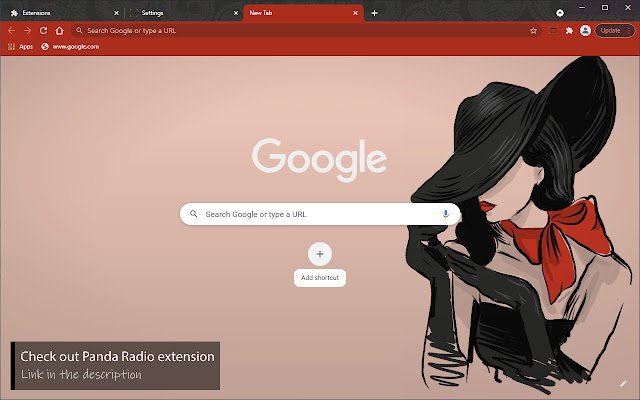 La tienda web Lady from Chrome se ejecutará con OffiDocs Chromium en línea