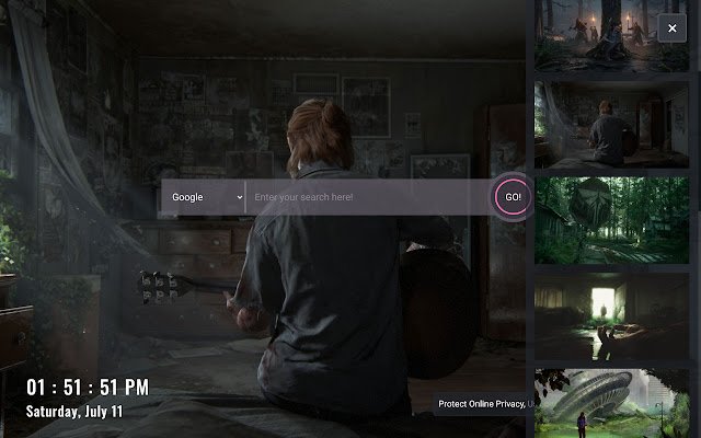 The last of us 2 New Tab Wallpapers de Chrome web store para ejecutarse con OffiDocs Chromium en línea