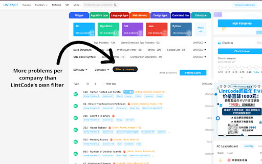 The LeetCode Study Club  from Chrome web store to be run with OffiDocs Chromium online
