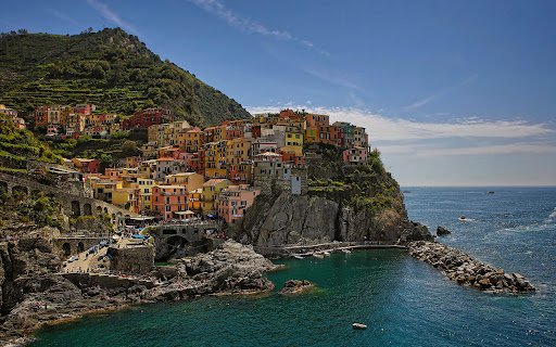 The lovely houses are located on the hillside  from Chrome web store to be run with OffiDocs Chromium online