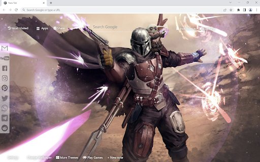 The Mandalorian Wallpaper  from Chrome web store to be run with OffiDocs Chromium online