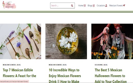 The Mexican Flowers  from Chrome web store to be run with OffiDocs Chromium online