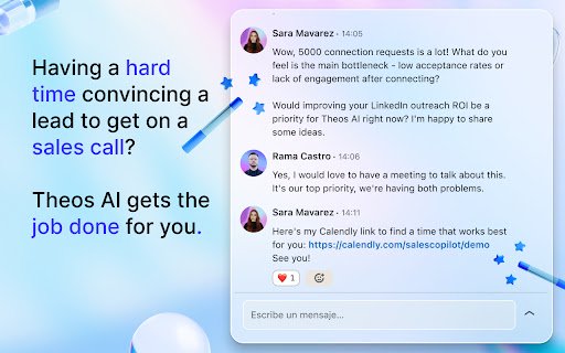 Theos AI: LinkedIn, Instagram, and WhatsApp Sales Copilot  from Chrome web store to be run with OffiDocs Chromium online