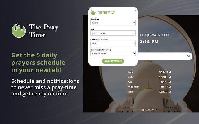 Интернет-магазин Pray Time from Chrome будет работать с OffiDocs Chromium онлайн