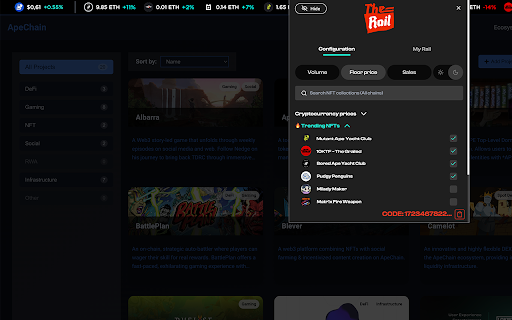 The Rail  from Chrome web store to be run with OffiDocs Chromium online
