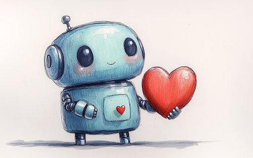 The robot and the heart  from Chrome web store to be run with OffiDocs Chromium online